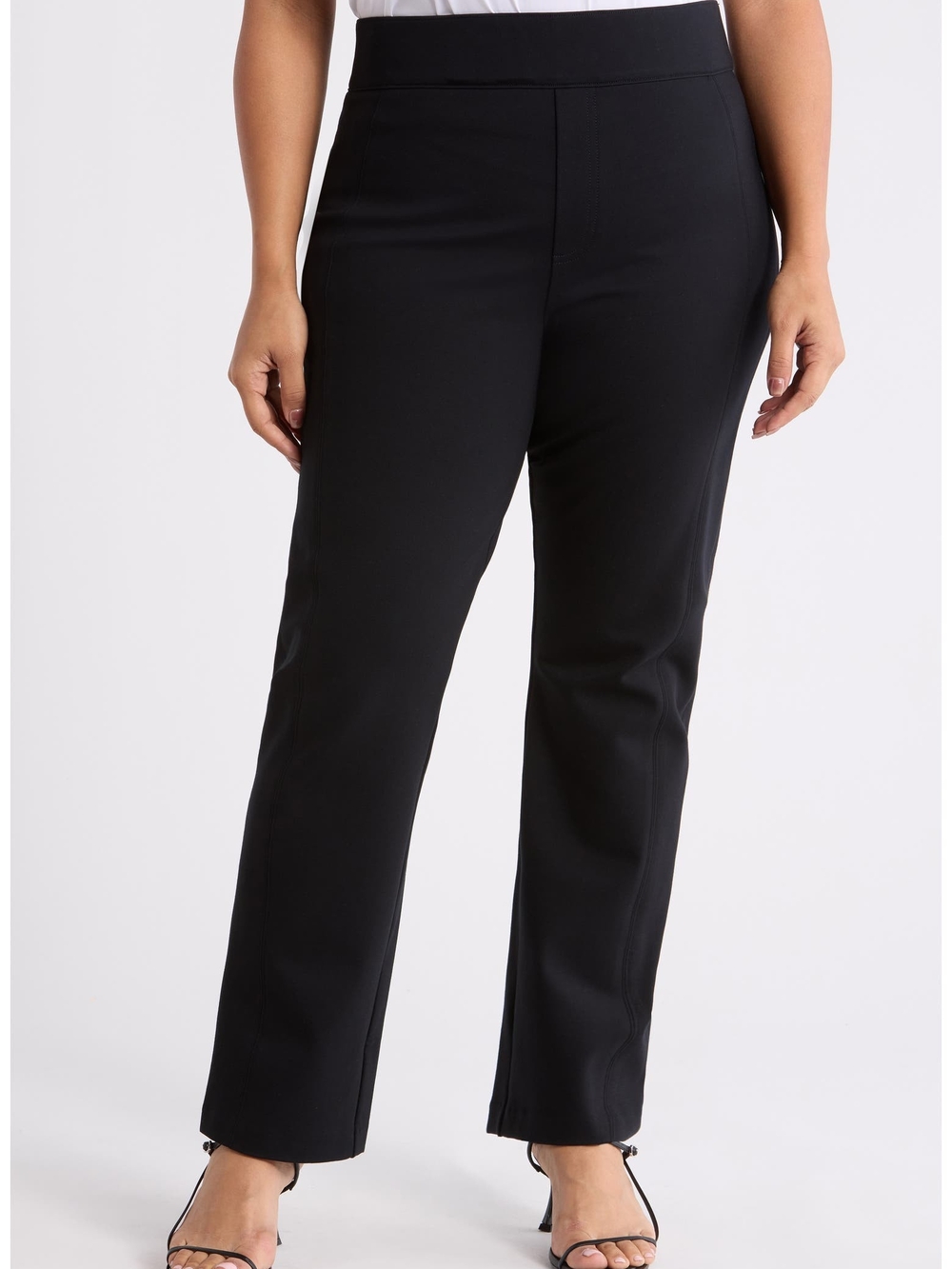 NWOT Spanx Ponte Knit Pull On Pants Size M Straight Leg - Picture 1 of 12